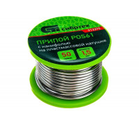 Припой с канифолью (D 1,5 мм; 50 г; на пластмассовой катушке) POS61 СИБРТЕХ 913375