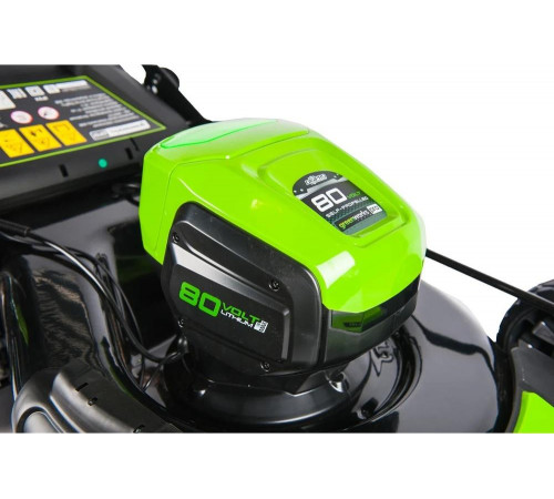 Аккумуляторная газонокосилка GREENWORKS GC82LM46SPK5 (2502507UB) Аккумуляторная газонокосилка GREENWORKS GC82LM46SPK5 (2502507UB)