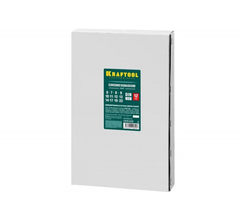 Набор комбинированных гаечных ключей KRAFTOOL 12 шт, 6 - 22 мм, 27079-H12E