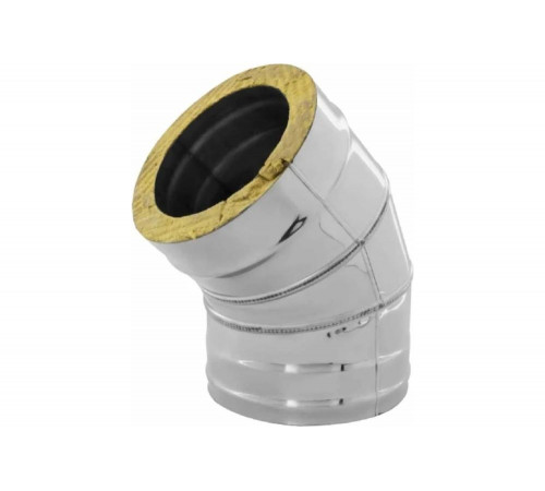 Сэндвич-колено FERRUM 135 градусов, 0.8 мм, нержавеющая сталь, ф200x280 f4139