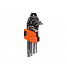 Набор имбусовых ключей HARDEN TORX, CRV, 9шт: T10,T15,T20,T25,T27,T30,T40,T45,T50 540601