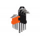Набор имбусовых ключей HARDEN TORX, CRV, 9шт: T10,T15,T20,T25,T27,T30,T40,T45,T50 540601