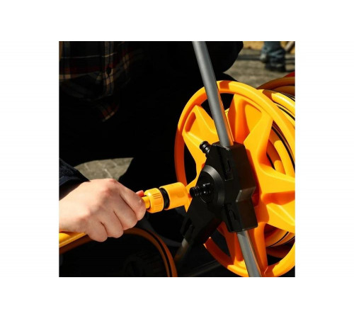 Набор для полива DEKO DKI025 катушка на колесах, шланг усиленный 1/2 25 м + 2 м, насадка для полива, коннекторы, 9 предметов 065-0463 Набор для полива DEKO DKI025 катушка на колесах, шланг усиленный 1/2 25 м + 2 м, насадка для полива, коннекторы, 9 предметов 065-0463