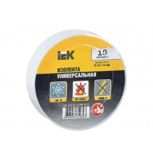 Изолента IEK 0,13х15 мм белая 10 метров UIZ-13-10-10M-K01
