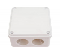 Распаячная коробка IEK км для о/п 100x100x45мм ip44 6 вв. белая UKO11-100-100-045-K01-44