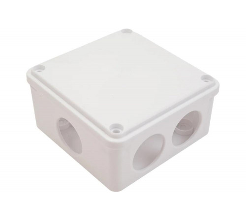 Распаячная коробка IEK км для о/п 100x100x45мм ip44 6 вв. белая UKO11-100-100-045-K01-44