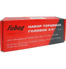Набор торцевых головок (8 шт; 3/4") для гайковерта IW 1600 FUBAG 160104