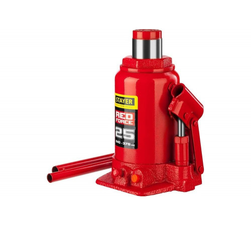 STAYER 25 т, 240-375 мм, домкрат бутылочный гидравлический RED FORCE 43160-25_z01 Professional STAYER 25 т, 240-375 мм, домкрат бутылочный гидравлический RED FORCE 43160-25_z01 Professional