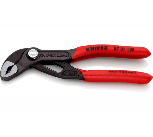 Переставные клещи Knipex Cobra, 27 мм (1"), 125 мм, серые, 1К ручки, KN-8701125SB Переставные клещи Knipex Cobra, 27 мм (1"), 125 мм, серые, 1К ручки, KN-8701125SB