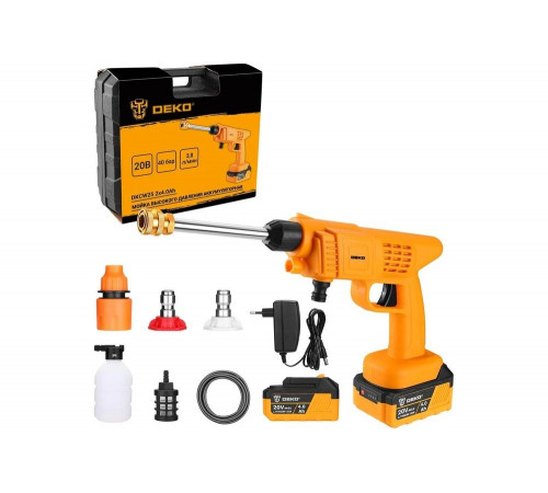 Аккумуляторная мойка высокого давления DEKO DKCW25 40 бар 2x4.0 Ач 063-4314 Аккумуляторная мойка высокого давления DEKO DKCW25 40 бар 2x4.0 Ач 063-4314