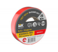 Изолента IEK Mixtape 7 0.15x19 мм, красная, 25 м EX-IZ10-C15-19-25-K04