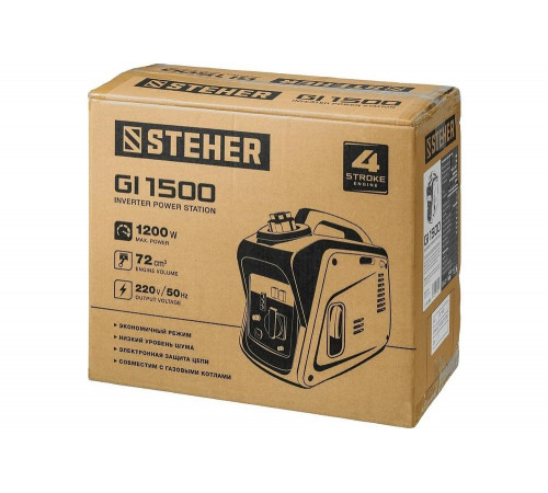 STEHER 1200 Вт, инверторный генератор (GI-1500) STEHER 1200 Вт, инверторный генератор (GI-1500)