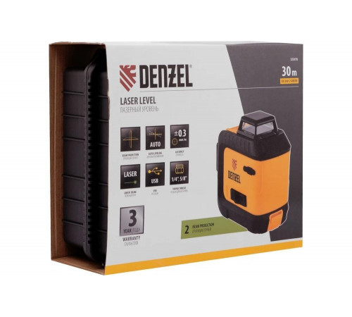 Мультипризменный лазерный уровень Denzel LXI 360-2 Green, 30 м, 520 нм 35078 Мультипризменный лазерный уровень Denzel LXI 360-2 Green, 30 м, 520 нм 35078