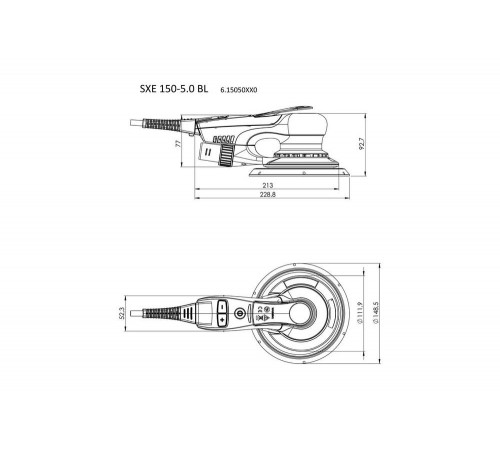 Эксцентриковая машина METABO SXE 150-5.0 BL (615050700)