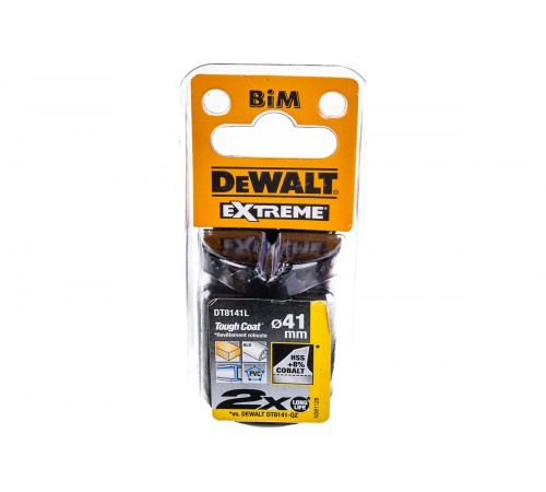 Коронка биметаллическая COBALT 8% M42 (41х46 мм) DEWALT DT8141L