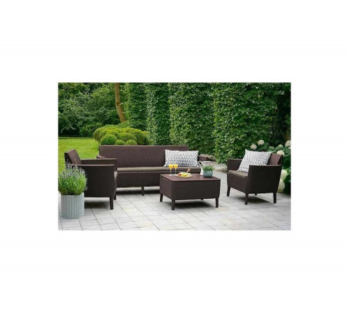 Комплект с тройным диваном Keter Salemo 3 seater set коричневый 238591