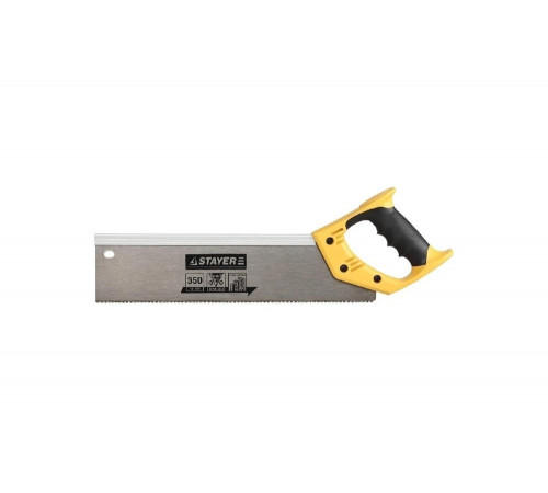 STAYER 12 TPI, 350 мм, ножовка с усиленным обушком для стусла (пила) COBRA 12 15365-35 STAYER 12 TPI, 350 мм, ножовка с усиленным обушком для стусла (пила) COBRA 12 15365-35