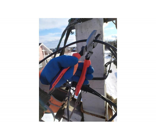 Электромонтажные плоскогубцы KNIPEX Lineman's Pliers протяжка и обжим, L-240 мм KN-0912240T