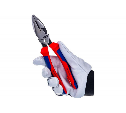 Электромонтажные плоскогубцы KNIPEX Lineman's Pliers протяжка и обжим, L-240 мм KN-0912240T