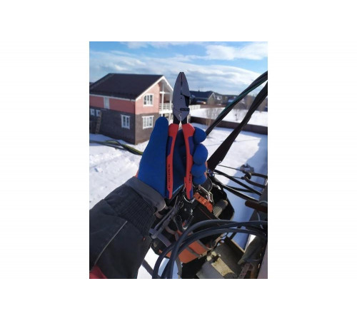 Электромонтажные плоскогубцы KNIPEX Lineman's Pliers протяжка и обжим, L-240 мм KN-0912240T