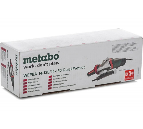 Угловая шлифмашина Metabo WEPBA 14-125 QuickProtect 600166000 Угловая шлифмашина Metabo WEPBA 14-125 QuickProtect 600166000