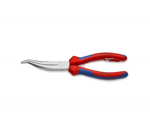 Плоскогубцы механика KNIPEX изогнутые губки, L-200 мм, хром, с креплением для страховки KN-3835200T