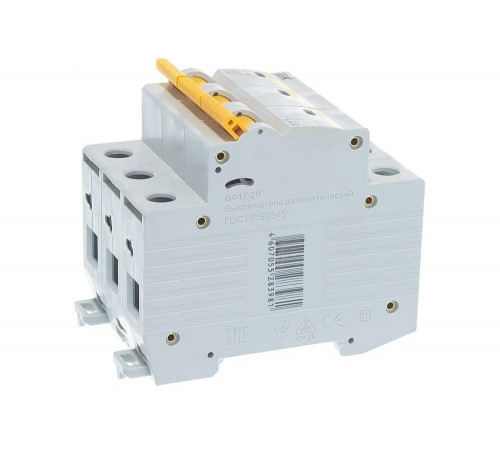 Автомат IEK ВА47-29 3п, C, 10А, 4.5кА