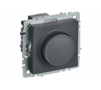 Поворотно-нажимной светорегулятор IEK Brite сс10-1-0-брг 600вт, графит BR-D20-0600-K53