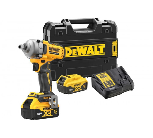 Аккумуляторный гайковерт Dewalt DCF892P2T, 18 В, 1084 Нм, 3250 уд/мин, с 2 АКБ 5 Ач и ЗУ, в кейсе TSTAK DCF892P2T-QW