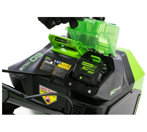 Аккумуляторный бесщеточный снегоуборщик GreenWorks GD60ST 60V, АКБ 6Ач и ЗУ 2602407UF Аккумуляторный бесщеточный снегоуборщик GreenWorks GD60ST 60V, АКБ 6Ач и ЗУ 2602407UF