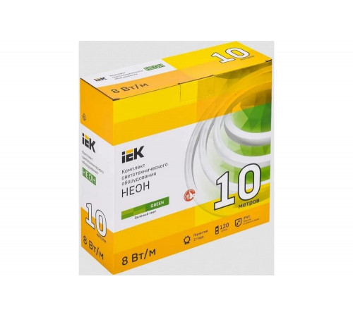 Комплект светодиодной подсветки "неон" IEK (лента led 10м lsr5-2835g120-8-ip65-220в + драйвер) LSR5-G-120-65-2-10-S0 Комплект светодиодной подсветки "неон" IEK (лента led 10м lsr5-2835g120-8-ip65-220в + драйвер) LSR5-G-120-65-2-10-S0