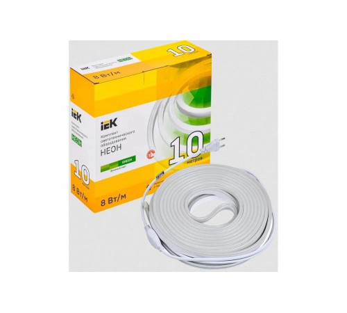 Комплект светодиодной подсветки "неон" IEK (лента led 10м lsr5-2835g120-8-ip65-220в + драйвер) LSR5-G-120-65-2-10-S0 Комплект светодиодной подсветки "неон" IEK (лента led 10м lsr5-2835g120-8-ip65-220в + драйвер) LSR5-G-120-65-2-10-S0