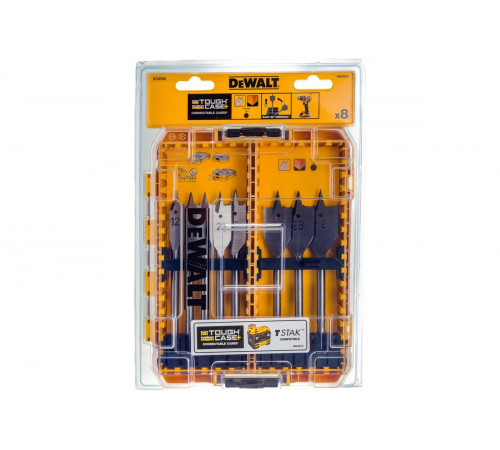 Набор сверл перьевых по дереву (8 шт; 12-32 мм) DEWALT DT70750-QZ