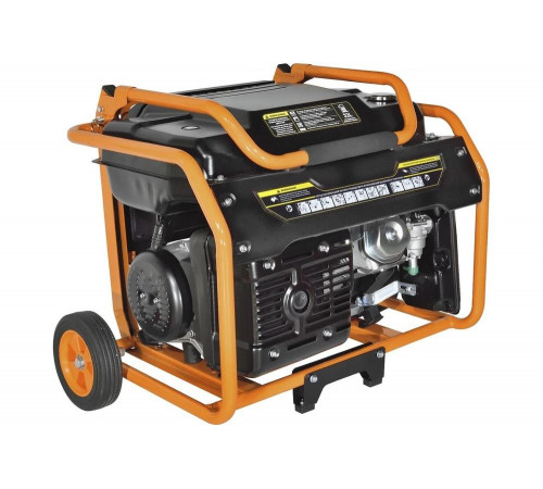 Генератор CARVER PPG- 8000ЕM бензин LT-190F, 6,0/6,5кВт, 220В, бак 33 л, электростартер, колеса. медь 01.020.00030