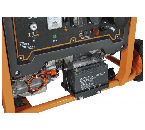 Генератор CARVER PPG- 8000ЕM бензин LT-190F, 6,0/6,5кВт, 220В, бак 33 л, электростартер, колеса. медь 01.020.00030