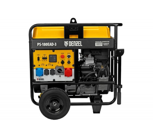 Бензиновый генератор Denzel PS-180EAD-3 18 кВт, 230/400 В, 65 л, разъём ATS, переключение режима, электростартер 946994 Бензиновый генератор Denzel PS-180EAD-3 18 кВт, 230/400 В, 65 л, разъём ATS, переключение режима, электростартер 946994
