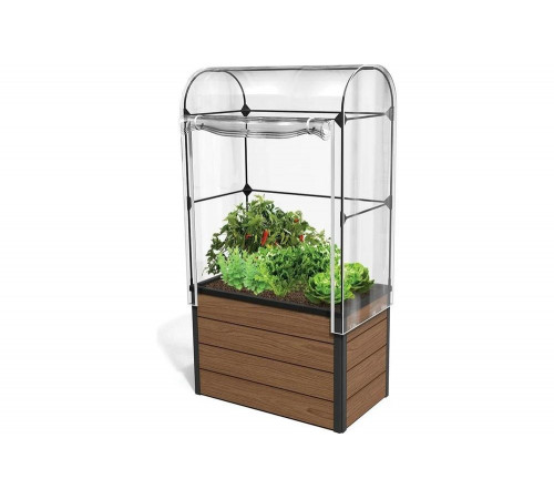 Кашпо-грядка для растений Keter Maple green house коричневый 249295 Кашпо-грядка для растений Keter Maple green house коричневый 249295