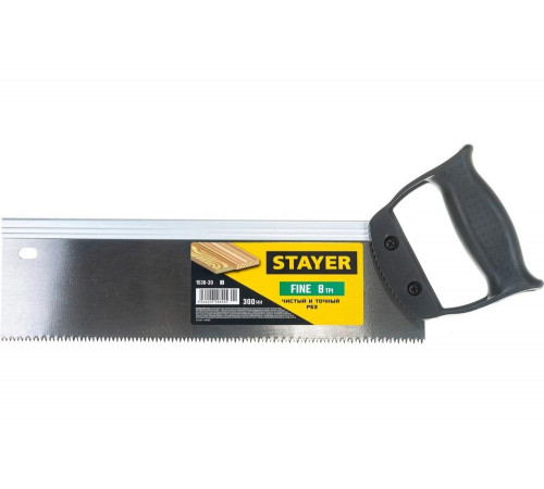 STAYER 8 TPI, 300 мм, ножовка с обушком для стусла (пила) Fine 1536-30_z01