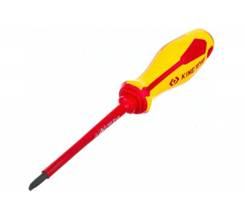 Отвертка комбинированная Slotted/Phillips №1, 100 мм, диэлектрическая KING TONY 147E0104