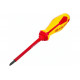 Отвертка комбинированная Slotted/Phillips №1, 100 мм, диэлектрическая KING TONY 147E0104