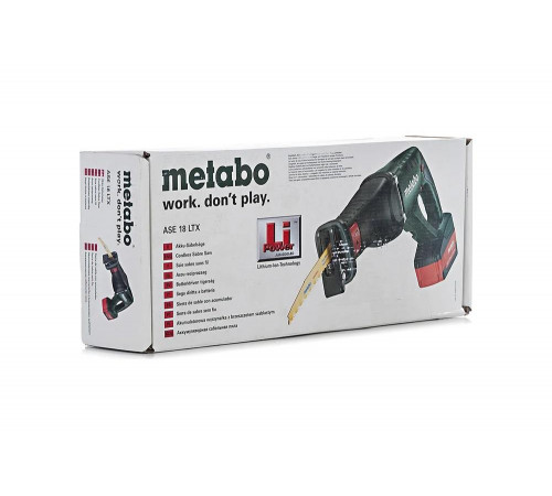 Аккумуляторная сабельная пила METABO ASE 18 LTX (602269850) без акк. и з.у Аккумуляторная сабельная пила METABO ASE 18 LTX (602269850) без акк. и з.у