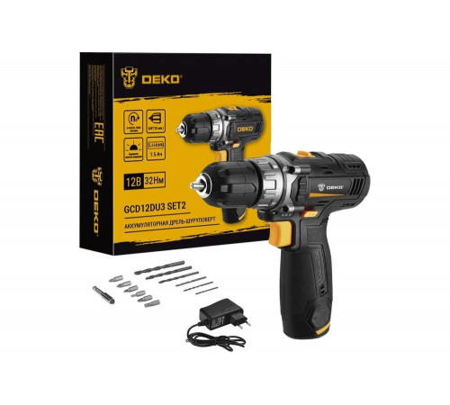 Аккумуляторная дрель-шуруповерт DEKO GCD12DU3 SET2 FU Аккумуляторная дрель-шуруповерт DEKO GCD12DU3 SET2 FU