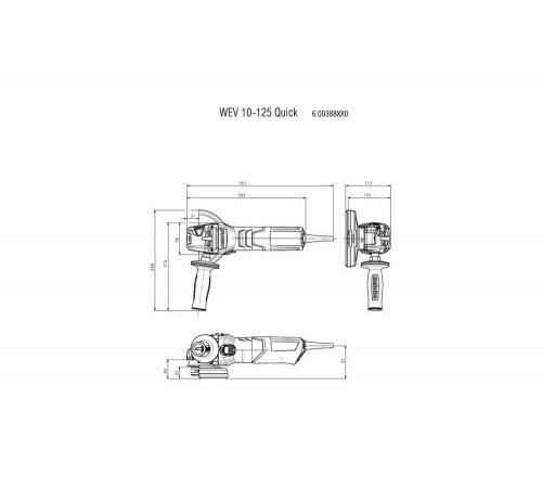 Угловая шлифмашина Metabo WEV 10-125 Quick 600388950 Угловая шлифмашина Metabo WEV 10-125 Quick 600388950