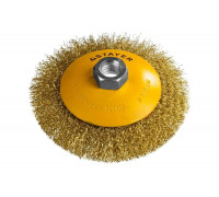 Щетка коническая PROFESSIONAL (115 мм; М14; витая стальная латунированная проволока 0.3 мм) для УШМ STAYER 35133-115