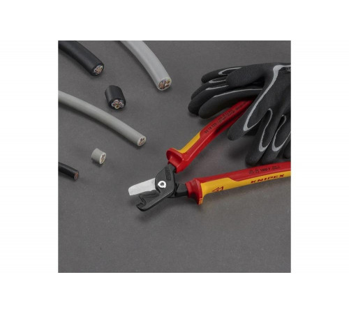 Кабелерез Knipex StepCut XL VDE ступенчатый рез, Ø 23 мм, 225 мм, хром, 2-комп диэлектрические ручки KN-9518225 Кабелерез Knipex StepCut XL VDE ступенчатый рез, Ø 23 мм, 225 мм, хром, 2-комп диэлектрические ручки KN-9518225