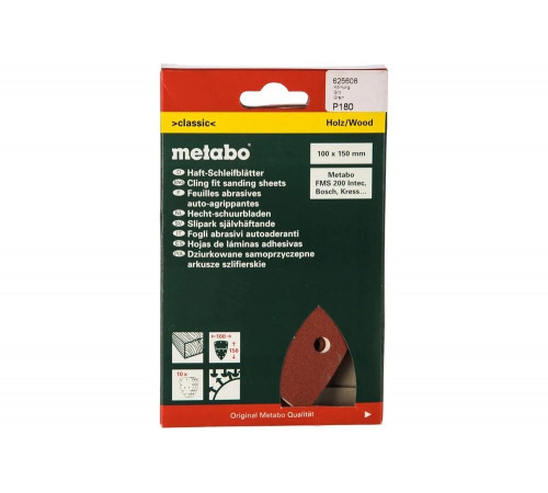 Шлифлисты по дереву для FMS200 (P180, 10шт) Metabo 625608000