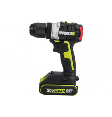 Аккумуляторная дрель-шуруповерт WORX Professional WU182 бесщеточный 20В, 60Нм, 2Ач х2, ЗУ 2 Ач, сумка WU182