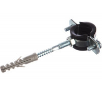 Трубный хомут с гайкой ЗУБР оцинкованный, в комплекте с сантехнической шпилькой 37866-25-29