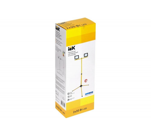 Светодиодный прожектор на штативе IEK LED СДО 06-2х30Ш, 6500К, IP65, черный LPDO606-2X030-65-K02 Светодиодный прожектор на штативе IEK LED СДО 06-2х30Ш, 6500К, IP65, черный LPDO606-2X030-65-K02