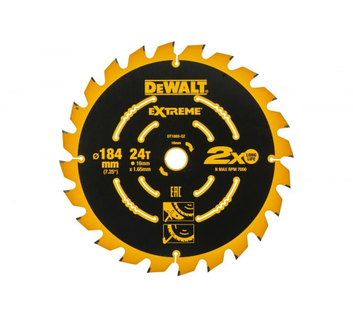 Пильный диск DEWALT DT1669 184х16 мм, 24Z DT1669-QZ